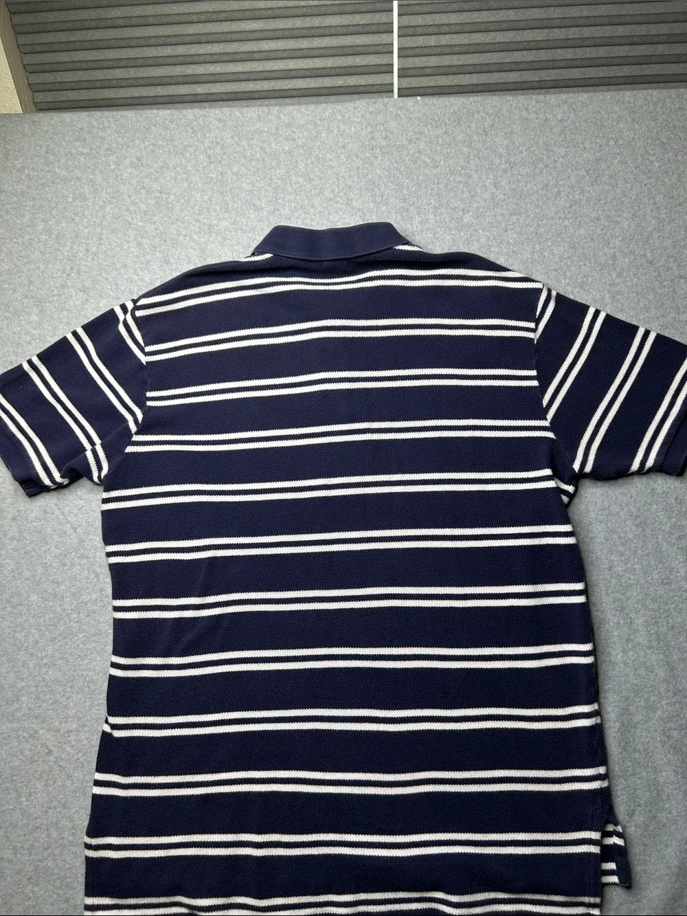 Polo‎ by Ralph Lauren Navy & White Striped Polo with Red Pony
